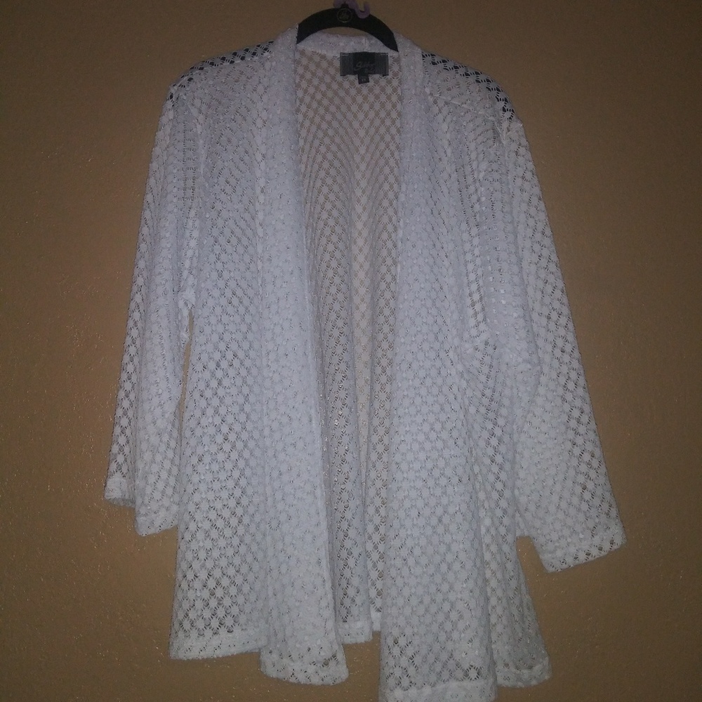 White cardigan 1X